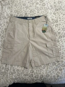 NWT Ocean Coast Men’s Chino Shorts Size 32 Taupe Rock (Khaki) T12 - Picture 1 of 6
