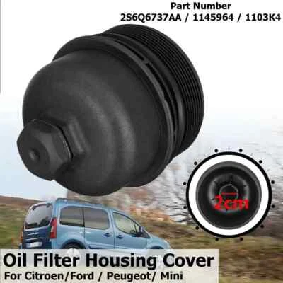 Oil Filter Lid Housing Top Cover Cap 1103.K4 1145964 For Citroen/ Ford 1.6 HDI - Image 1 of 4