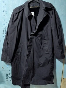 Army Trench Coat All Weather Black w/ Removable Liner Men's Size 40R - Picture 1 of 13