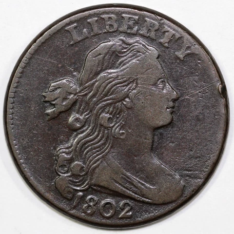 1802 1c S-232 Draped Bust Large Cent Cover