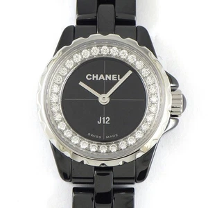 CHANEL Uhr J12 XS H5235 Diamond Dial Edelstahl Schwarz Keramik Quarz - Bild 1 von 9