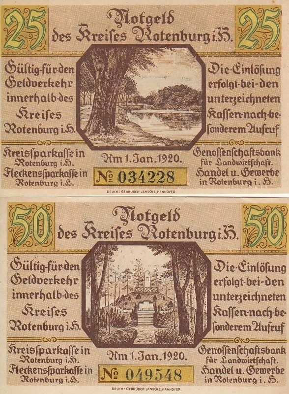 Rotenburg i.H.  kpl. Serie  1920 - Bild 1 von 1