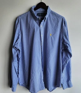 Ralph Lauren Classic Fit Blue Striped Button Down Shirt Long Sleeve XL - Picture 1 of 7