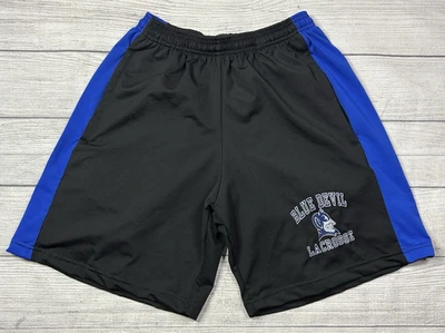 Винтажные шорты лакросс Duke Blue Devils размер Small черные синие NCAA FIT 2 WIN - Изображение 1 из 4