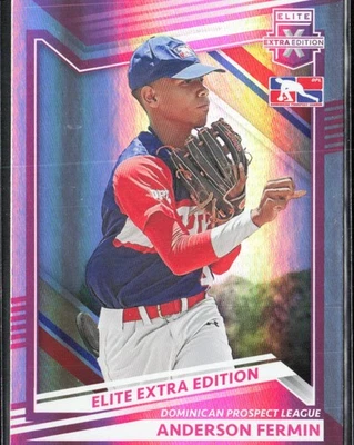2022 Panini Elite Extra Edition #179 Anderson Fermin Pink - Image 1 of 2