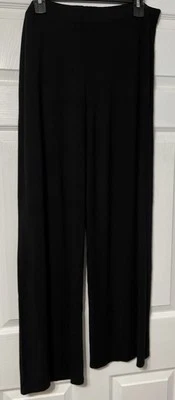 Pantalones cómodos Adrienne Vittadini negros tejidos elásticos para mujer grandes Foto 1 de 4