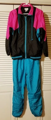 Conjunto de Calças Quebra-Vento Vintage Anos 90 Bocoo Tamanho Pequeno Nylon Tracksuit Multicolor  - Imagem 1 de 4