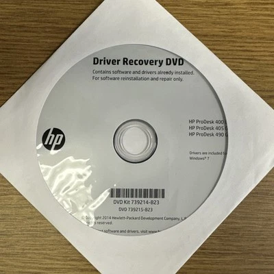 New HP Driver Recovery DVD Windows 7 ProDesk 400/405/490 G1 739215-B23 - Image 1 of 2