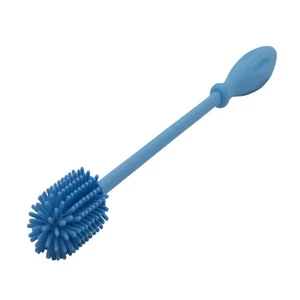 Silikon Flaschenbürste grau mit langem Griff Tasse Glas & Milchflasche Reiniger Werkzeug - Bild 1 von 5