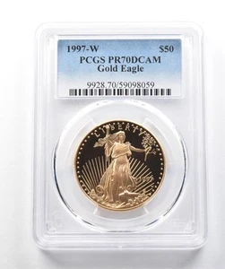 1997-W $50 American Gold Eagle 1 Oz Gold PR70 DCAM PCGS - Picture 1 of 2