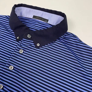 Greyson Poloshirt gestreift Herren XL blau schwarz Golf Button Down - Bild 1 von 7