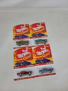Hot Wheels Classics Series 2 (4) 1965 Mustang - gold, steel blue, red, & green - Picture 1 of 6