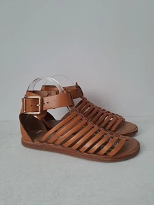 Clarks Narrative Brown Gladiator Sandals Size 5 D Leather Strappy Summer - Picture 1 of 7