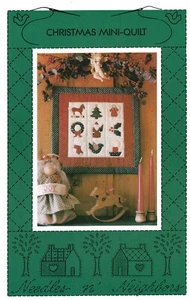 1991 Needle n' Neighbors NN-112 Christmas Mini-Quilt sewing pattern uncut - Picture 1 of 3