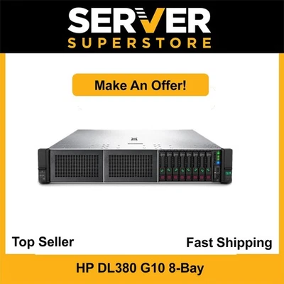 HP ProLiant DL380 G10 Server 2x Gold 6148 = 40 Cores P408i 128GB RAM 2x 2TB SAS - Image 1 of 4