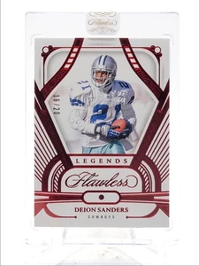 DEION SANDERS 2024 PANINI FLAWLESS RUBY GEM ENCASED COWBOYS /20 Q0895 - Picture 1 of 2