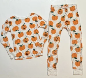 Old Navy Unisex Medium (8) Pumpkin Jack-O-Lantern Halloween PJ Set - Picture 1 of 5
