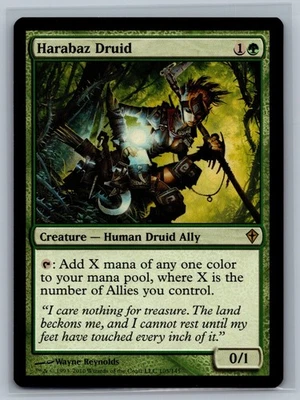 Magic The Gathering Worldwake Harabaz Druid #105/145 MTG TCG CCG - Image 1 of 2