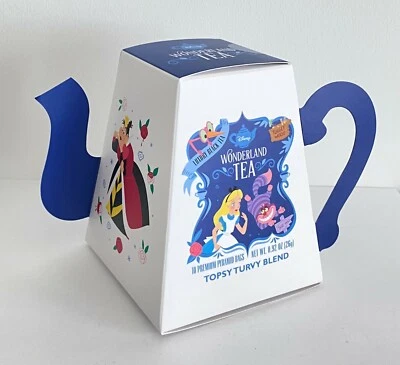 全新 Disney Parks Wonderland Topsy Turvy Blend 红茶 10 金字塔包 — 第 1/2 张图片