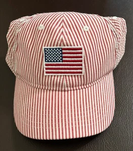 Gorra de béisbol Infinity Headwear para damas gorra nueva con etiquetas bandera americana rayas rojas blancas - Imagen 1 de 13