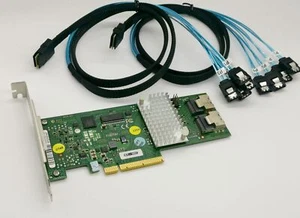Fujitsu 9211-8i 6G HBA LSI FW:P20 IT Mode ZFS FreeNAS unRAID+2* SFF-8087 SATA - Bild 1 von 8