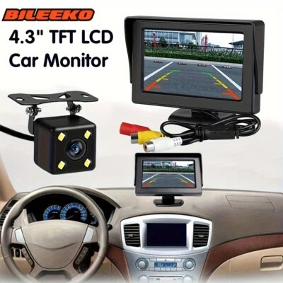 Car Backup Camera 4.3" Rear View Monitor Reverse Camera Pickup SUV Truck Trailer - Image 1 of 4