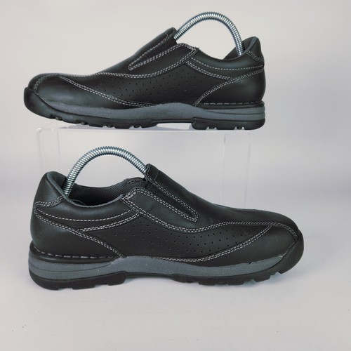 Scarpe mocassini CLARKS Charton Step da uomo in pelle nera UK 7 5