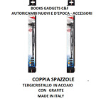 For Nissan Serena 12.01>05.05 Coppia Spazzole Tergicristallo Acciaio Grafite 