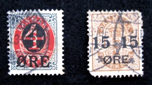 DENMARK - SCOTT# 55,56 - USED - CAT VAL $21.50 - Picture 1 of 2