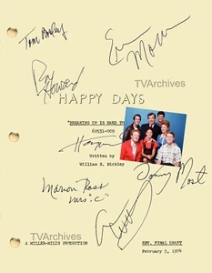 HAPPY DAYS TV Series Ep #9 Script, Ron Howard Henry Winkler Fonz Signed (copy) - Picture 1 of 6
