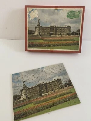 Rompecabezas de madera, Palacio de Buckingham caja de 8x6”, Inglaterra 60 piezas por victoria de colección Foto 1 de 4