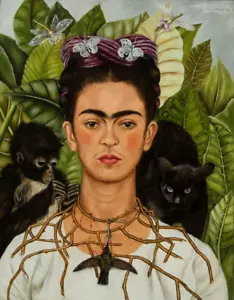 FRIDA KAHLO - COLLANA SPINE AUTORITRATTO - MAGNETE FOTO FRIGORIFERO 3""-5" - Foto 1 di 3
