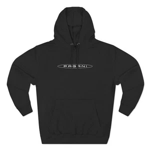 Logotipo de automóvil Pagani - Huayra, Zonda, Utopía - B&W - Sudadera con capucha de alta calidad - Imagen 1 de 7