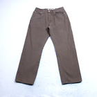 Trust Jeans Mens 34/32 (29x28 actual) Straight Leg 100% Cotton Denim Brown