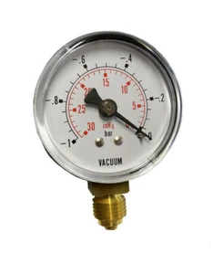 Druckluft Manometer Ø 50 mm 1/4" senkrecht versch. Messbereiche Kunststoff NEU - Bild 1 von 1