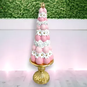 Decorazione pasquale topiaria uovo e fiore rosa *SPEDIZIONE ENTRO 15 GIORNI DALL'ORDINE* - Foto 1 di 1