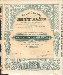 DECO => CIMENTS PORTLAND de SESTAO 1926 (BILBAO ESPAGNE) (Q) - Picture 1 of 1