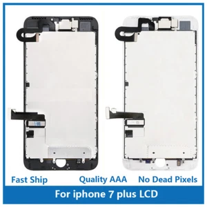 iPhone 7 Plus Full Screen Replacement Front Camera Ear Speaker LCD Shield Plate - Picture 1 of 10