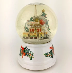 Pfaltzgraff "Christmas Heritage" Musical Snow Globe Plays "Deck The Halls" 2000 - Picture 1 of 12