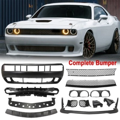 Front Bumper Cover Fascia Grille Assembly For Dodge Challenger 2008-2014 Primed Foto 1 de 4