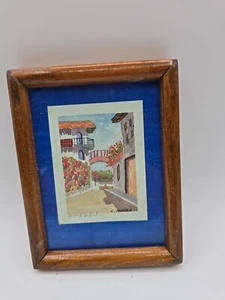 Marisa Zepeda, Z. Marisa, watercolor painting, small frame 2.5x3.5 - Bild 1 von 7
