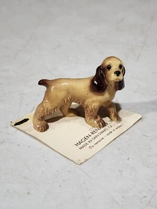 HAGEN RENAKER BROWN PAPA COCKER SPANIEL ~ ON ORIGINAL PAPER CARD ~ USA - Picture 1 of 2