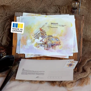 POSTKARTE UKRAINISCHE LUFTVERTEIDIGUNGSKRÄFTE. NASAMS (adv. Boden-Luft-Raketensystem.) - Bild 1 von 12