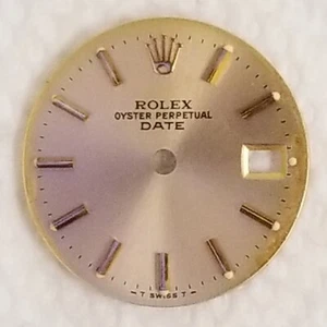Factory Rolex Lady Date 26mm Champagne Stick Hour Mark-T Swiss T-6900,6917,69173 - Picture 1 of 3