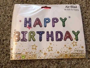 HAPPY BIRTHDAY LUFTBALLONS 16" Buchstaben Mylar mehrere Farben mit Herzen Folienbanner - Bild 1 von 2