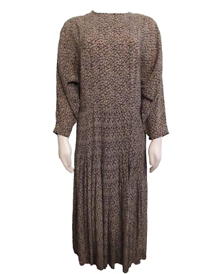 Maxi Vestido Floral Marfil Negro 100% Seda Kenar 2 Ann Tjan 14 De Colección Foto 1 de 4