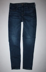 Jeans skinny American Eagle donna 12 Next Level elasticizzati vita alta jegging scuro - Foto 1 di 8