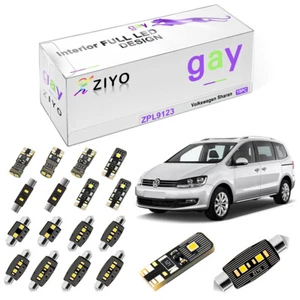 19pcs Deluxe White LED Interior Light Kit For Volkswagen Sharan 2010-2018 Lamp  - Picture 1 of 6