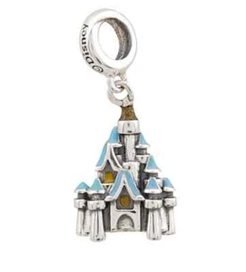 New Disney Park Exclusive Chamilia Cinderella Castle Silver Euro Charm Dangle - Picture 1 of 2