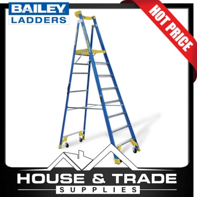 Bailey Platform Ladder 2.0m 7 Step Fiberglass Stepladder P170 FS13534 - image 1 of 4